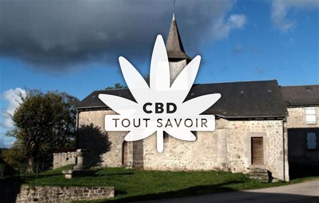 Village à Augeres avec feuille Cannabis CBD