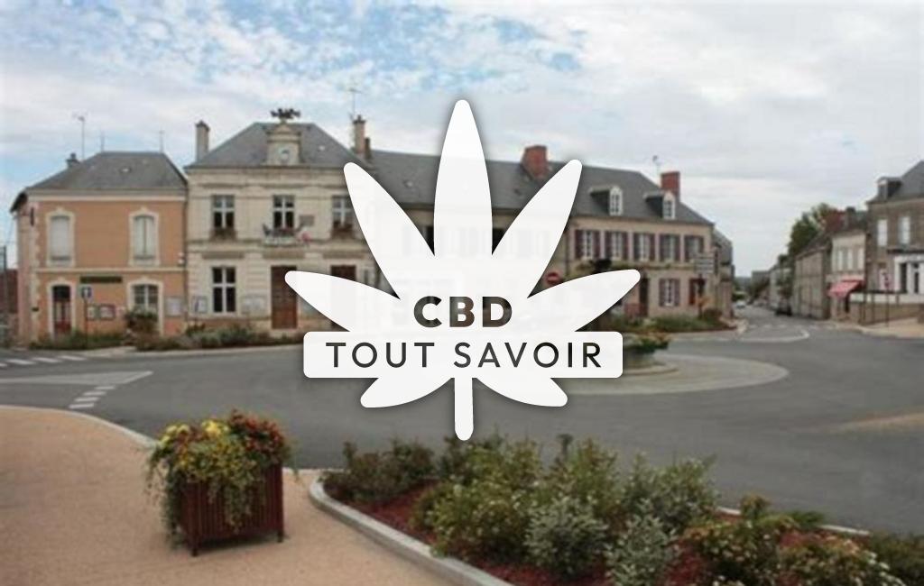 Village à Bonnat avec feuille Cannabis CBD