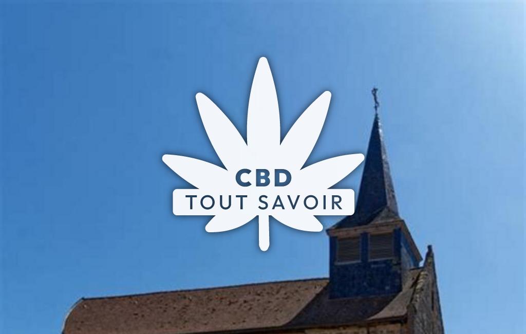 Village à Champsanglard avec feuille Cannabis CBD