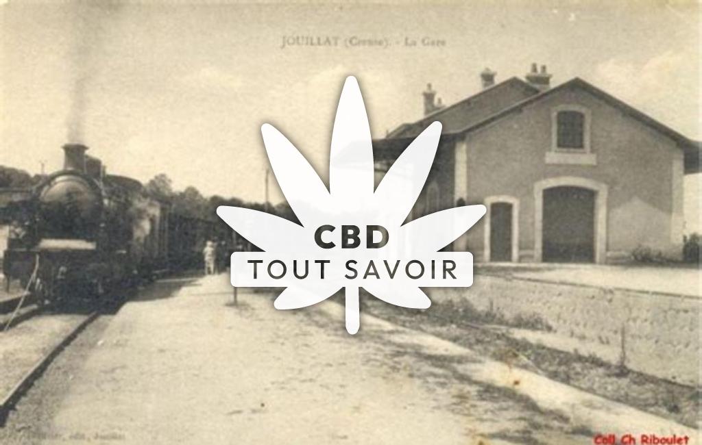 Village à Jouillat avec feuille Cannabis CBD