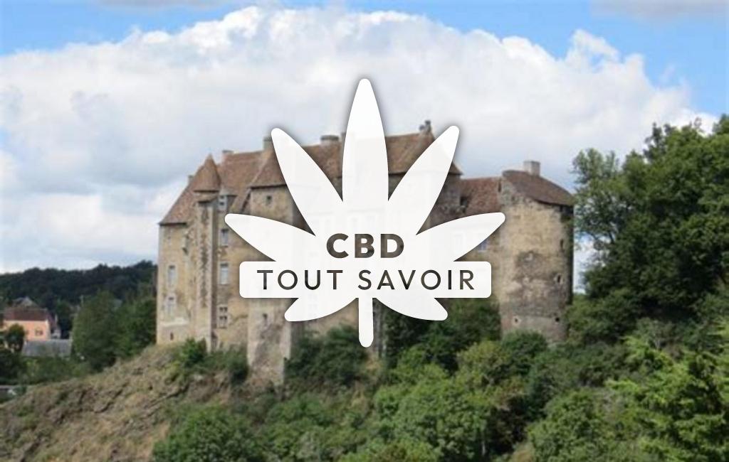 Village à Trois-Fonds avec feuille Cannabis CBD