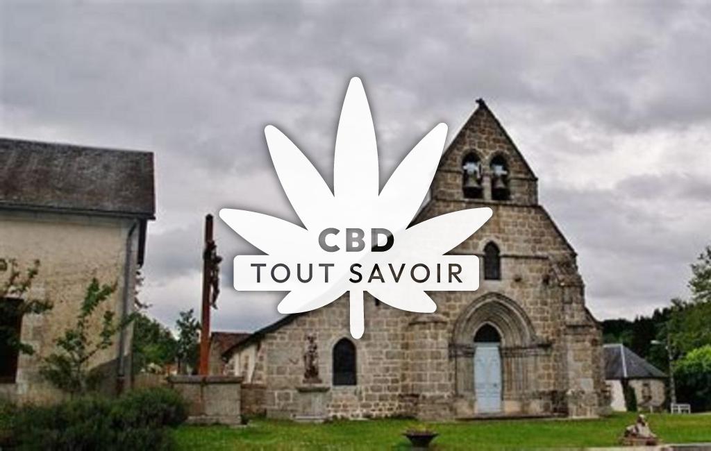 Village à Basville avec feuille Cannabis CBD