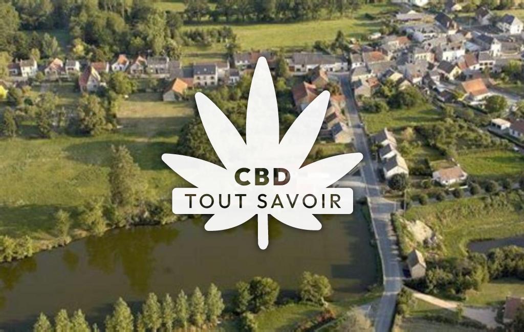 Village à Betete avec feuille Cannabis CBD