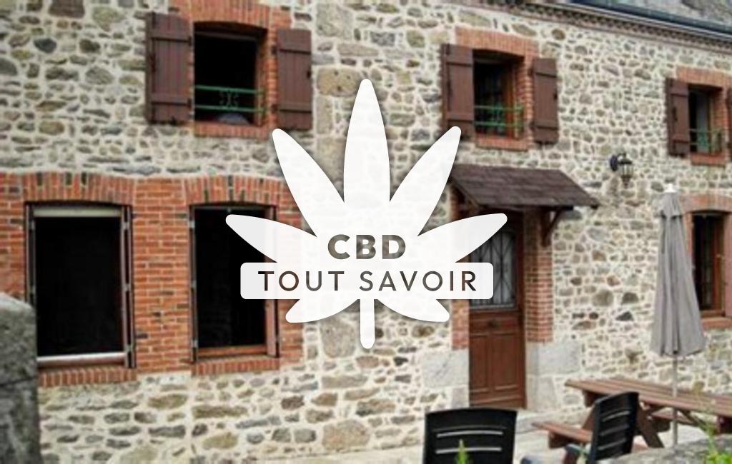 Village à Ladapeyre avec feuille Cannabis CBD