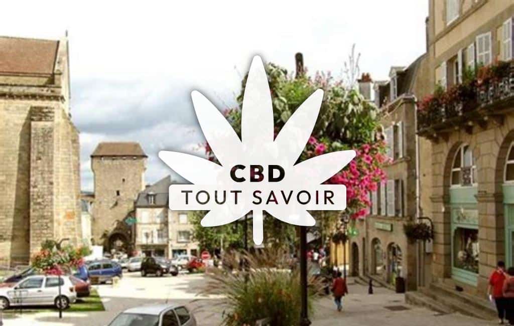 Village à La-Souterraine avec feuille Cannabis CBD