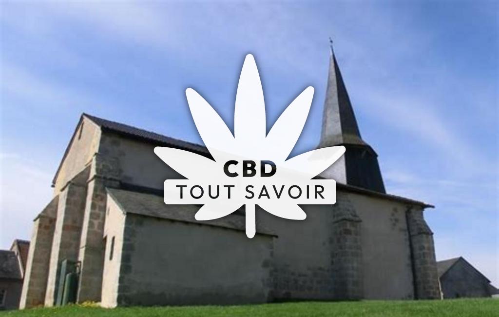 Village à Fleurat avec feuille Cannabis CBD
