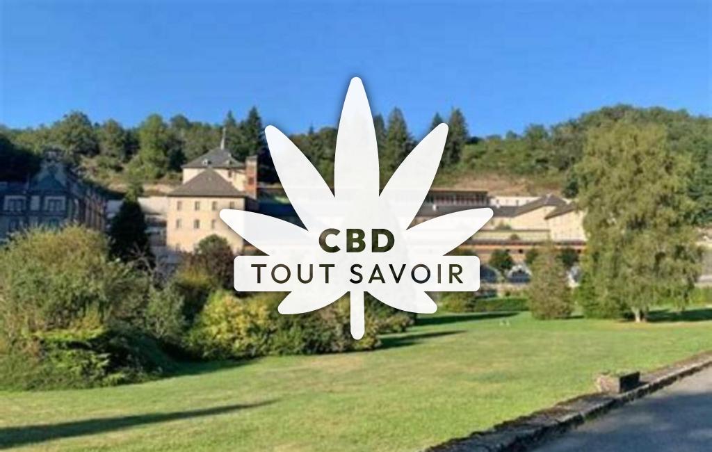 Village à La-Cellette avec feuille Cannabis CBD