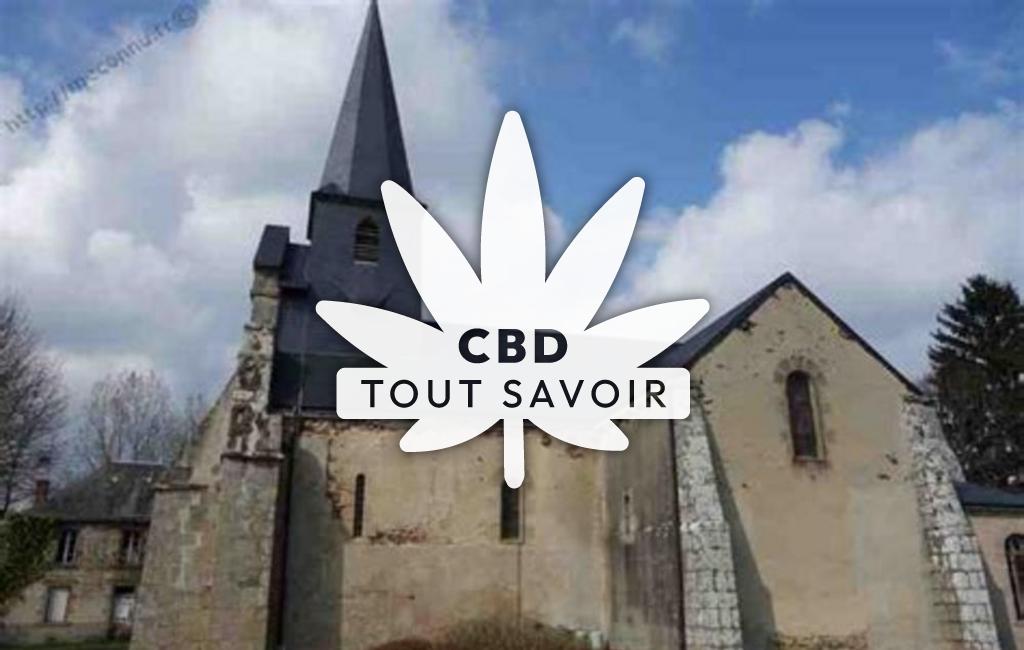 Village à La-Foret-du-Temple avec feuille Cannabis CBD