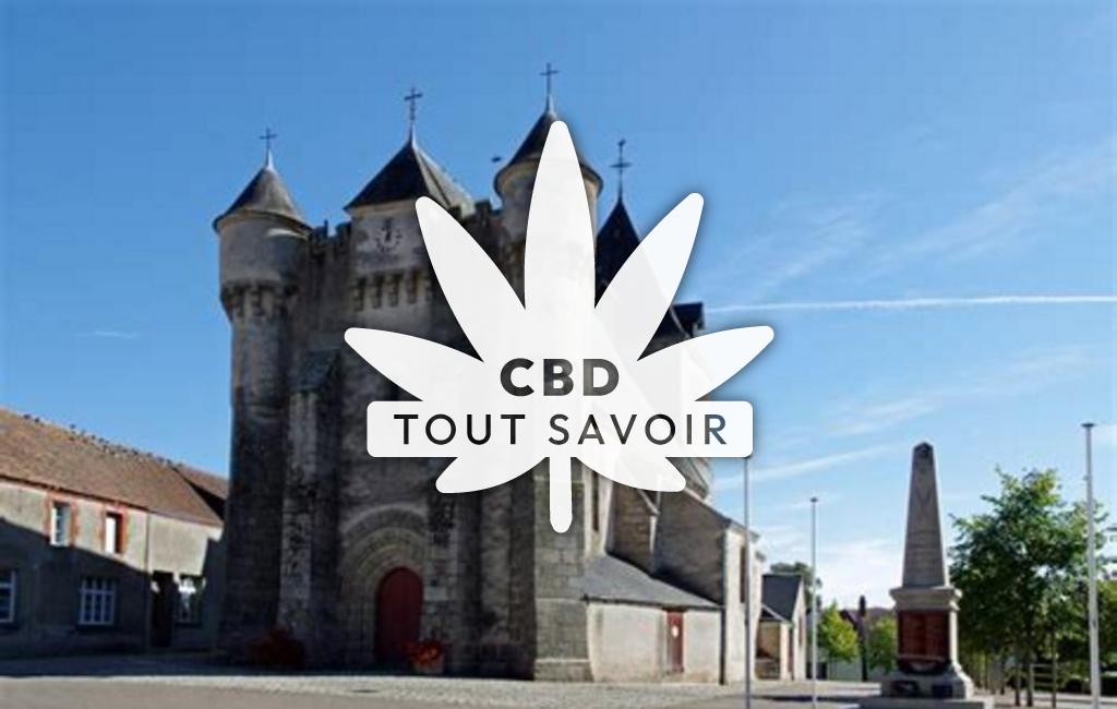 Village à Lourdoueix-Saint-Pierre avec feuille Cannabis CBD
