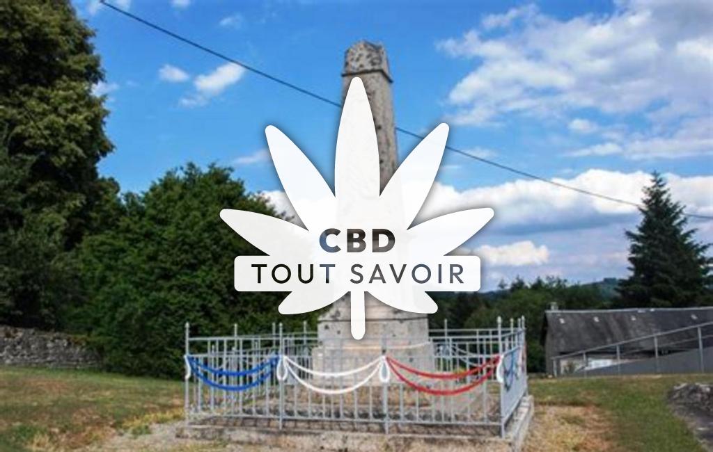 Village à Auriat avec feuille Cannabis CBD