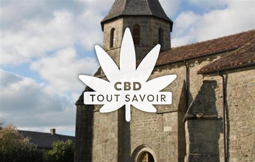 Village à Saint-Goussaud avec feuille Cannabis CBD