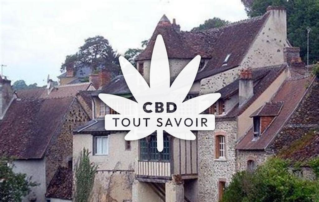 Village à Fresselines avec feuille Cannabis CBD