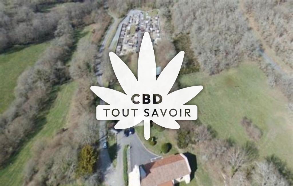 Village à Croze avec feuille Cannabis CBD