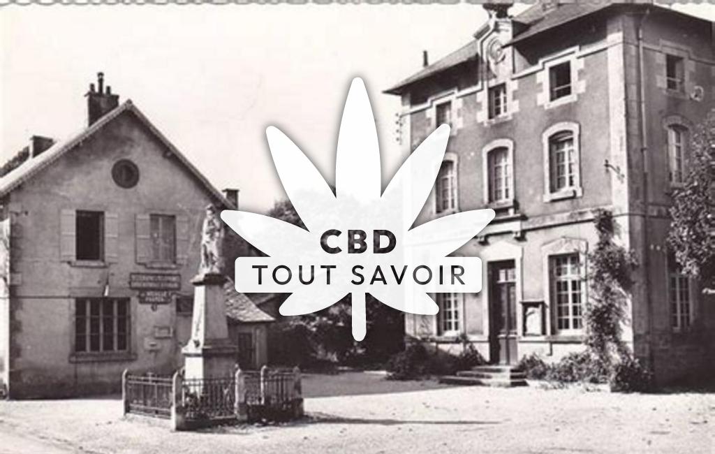 Village à La-Nouaille avec feuille Cannabis CBD