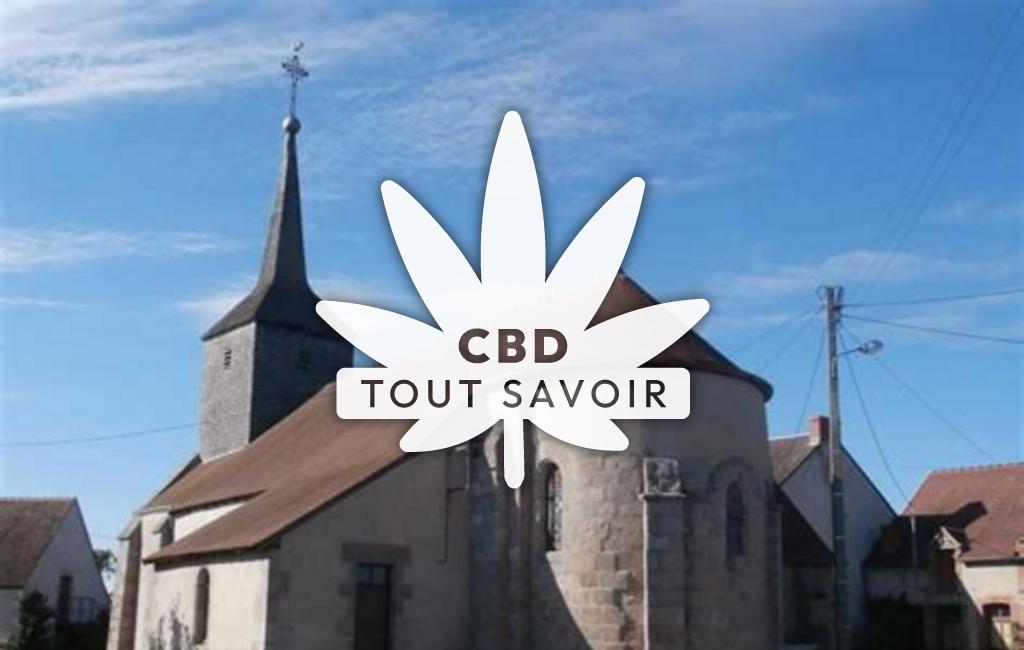 Village à Leyrat avec feuille Cannabis CBD