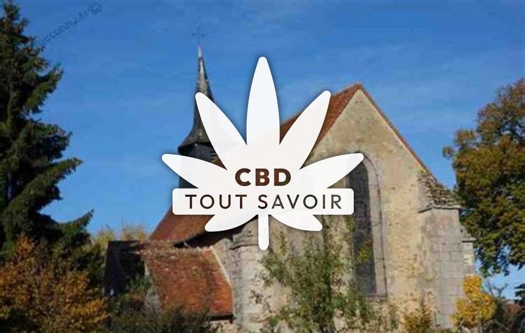 Village à Saint-Pierre-le-Bost avec feuille Cannabis CBD