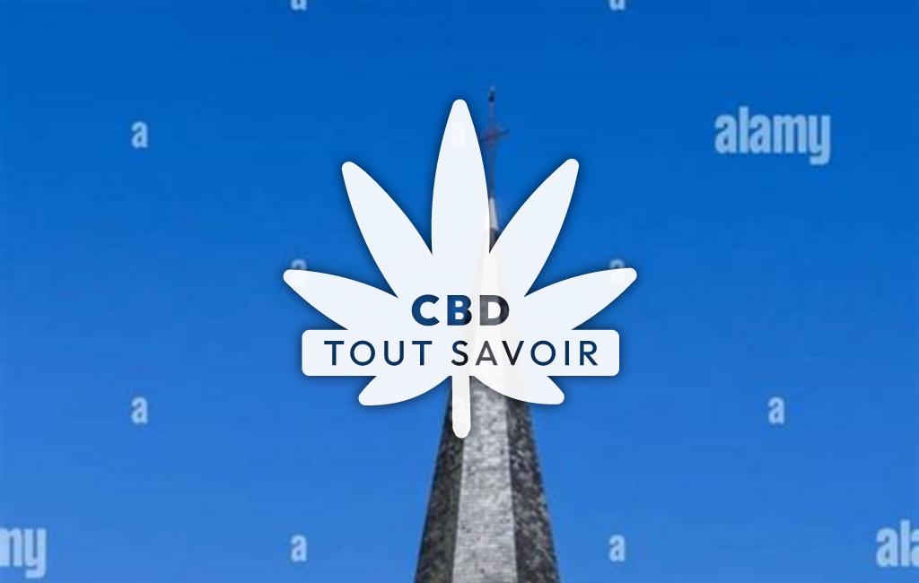 Village à Bussiere-Nouvelle avec feuille Cannabis CBD