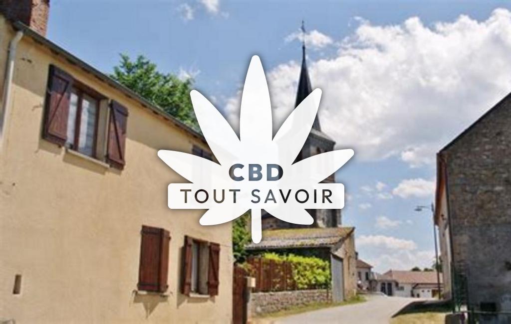 Village à Charron avec feuille Cannabis CBD