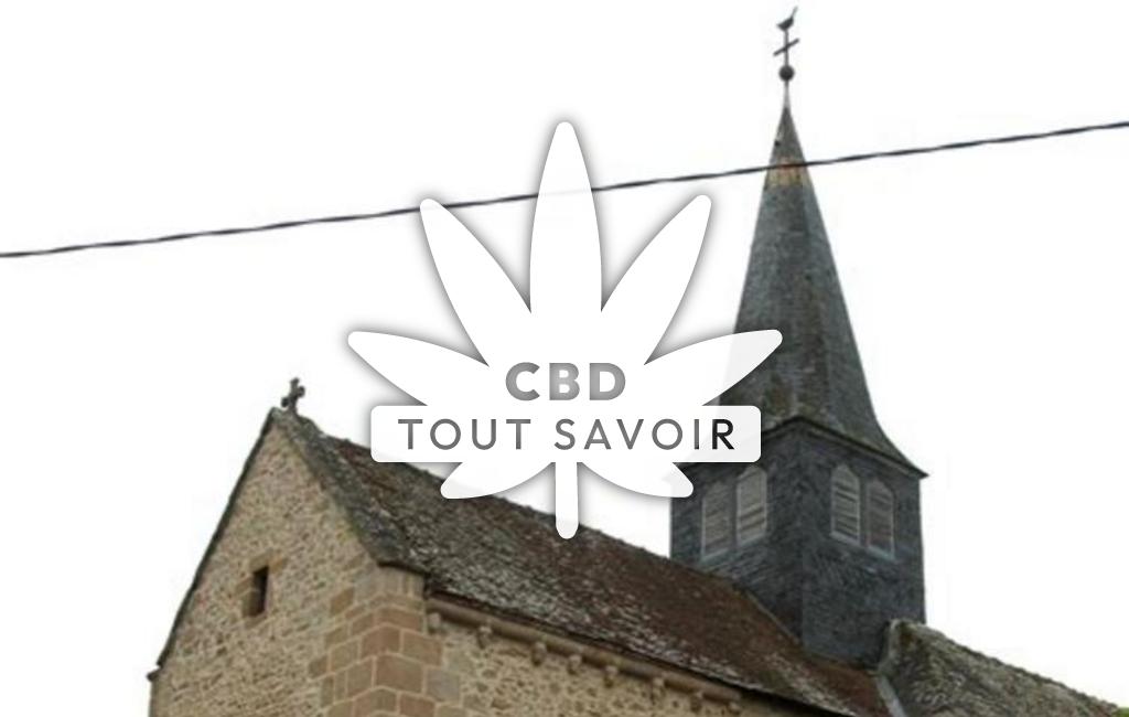 Village à Colondannes avec feuille Cannabis CBD