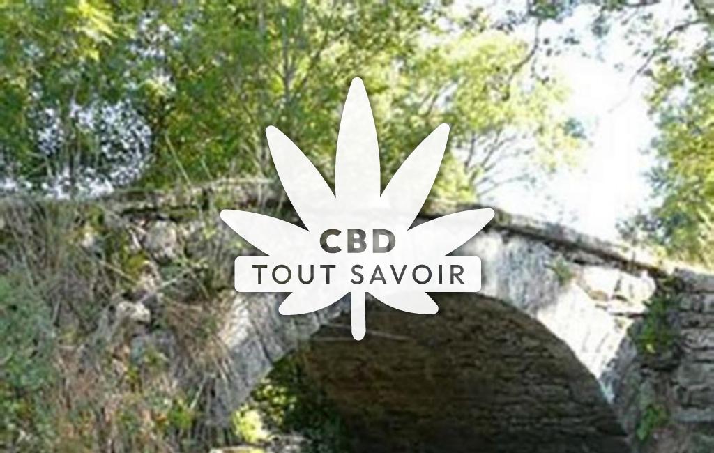 Village à Lafat avec feuille Cannabis CBD