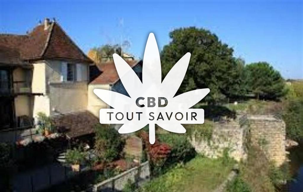 Village à Lembras avec feuille Cannabis CBD