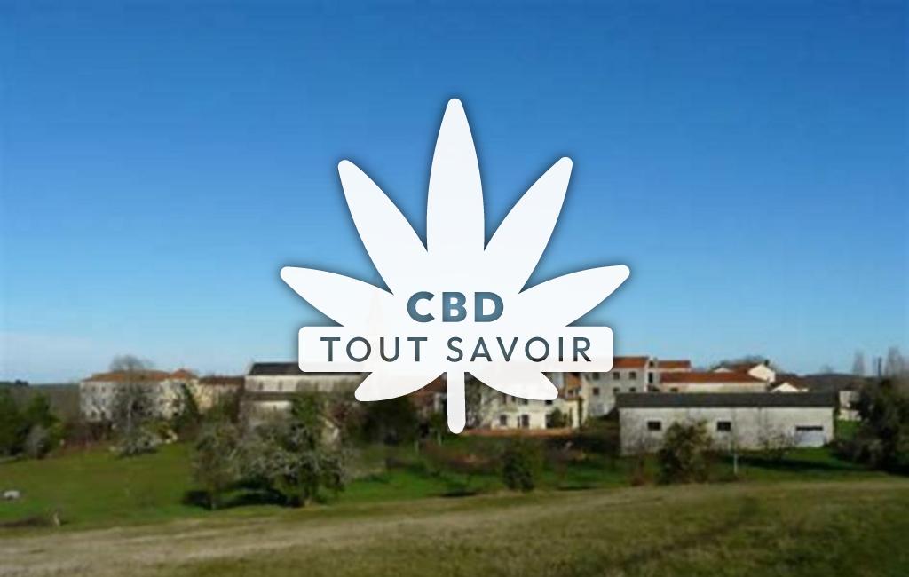 Village à Bourrou avec feuille Cannabis CBD