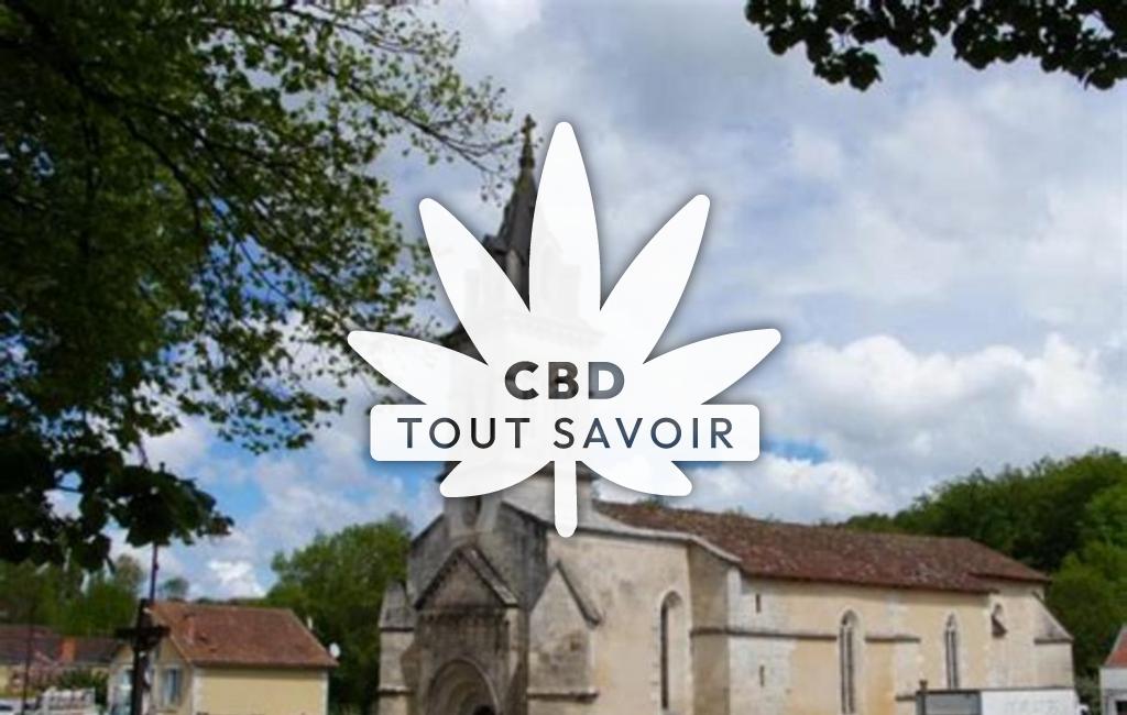 Village à Manzac-sur-Vern avec feuille Cannabis CBD