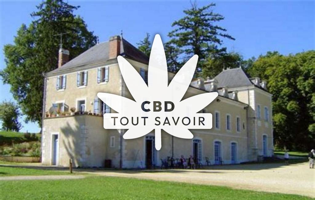 Village à Montrem avec feuille Cannabis CBD