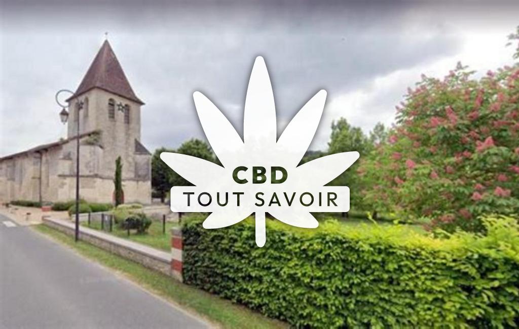 Village à Saint-Aquilin avec feuille Cannabis CBD