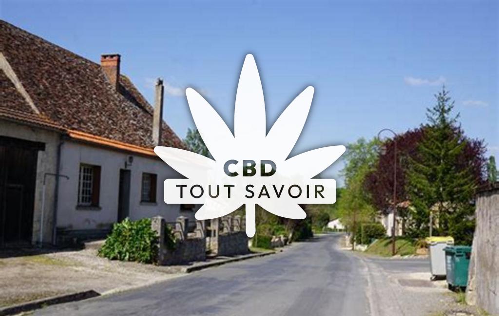 Village à Bosset avec feuille Cannabis CBD