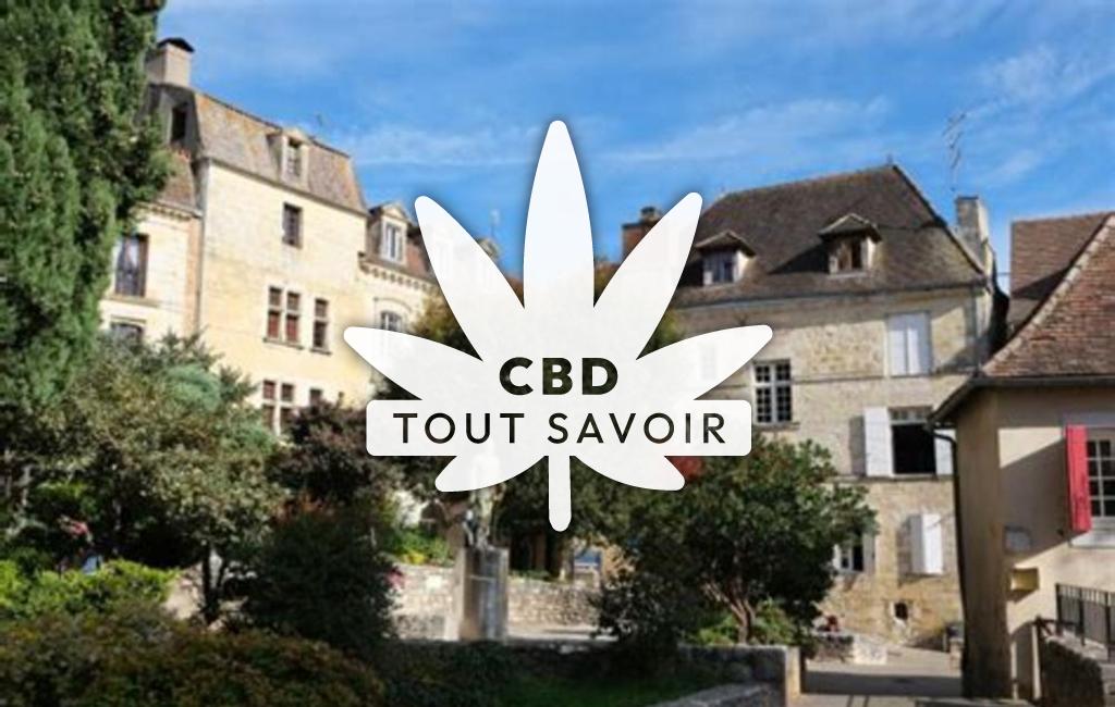 Village à GineSaintet avec feuille Cannabis CBD