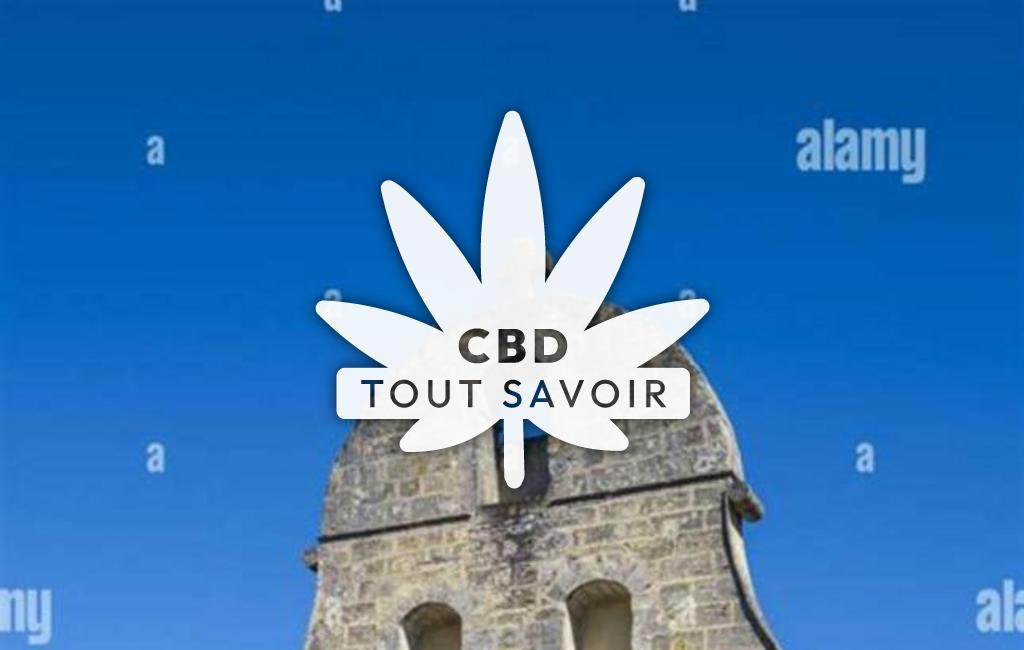 Village à Monfaucon avec feuille Cannabis CBD