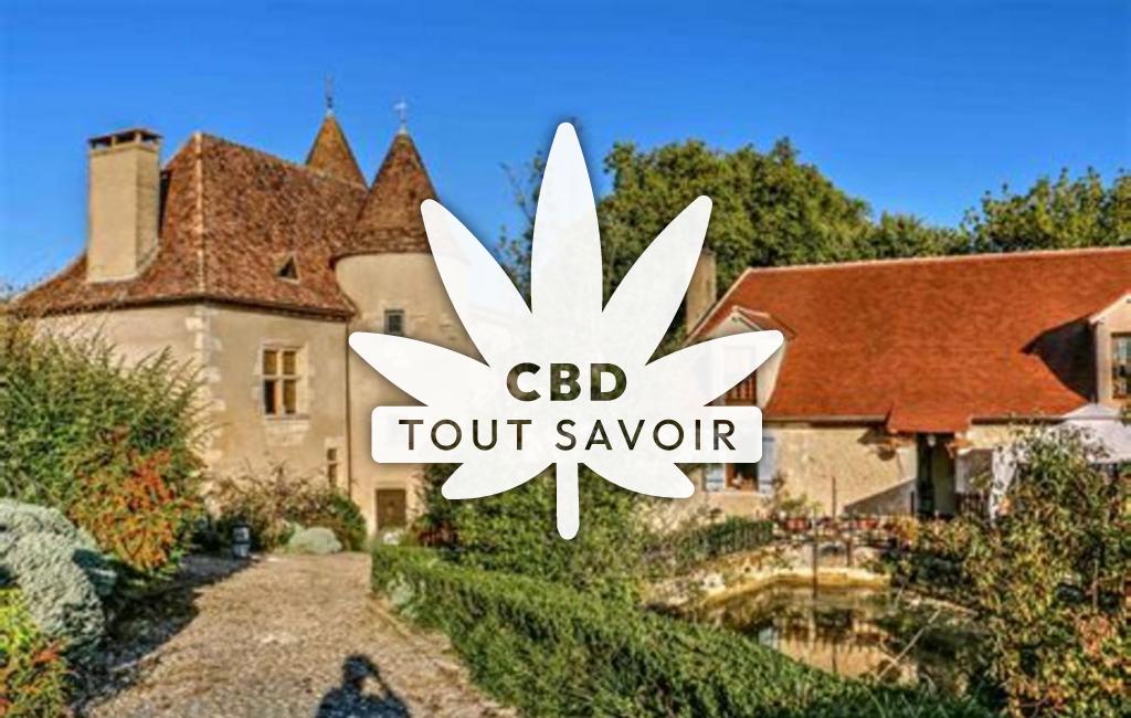 Village à Beauregard-Et-Bassac avec feuille Cannabis CBD