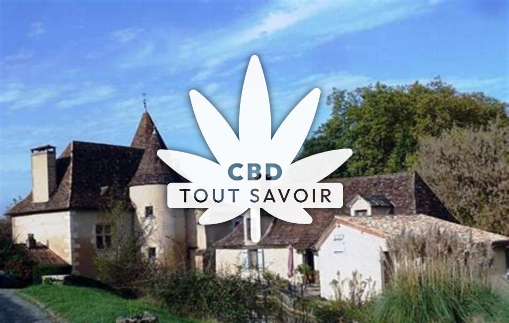 Village à Douville avec feuille Cannabis CBD