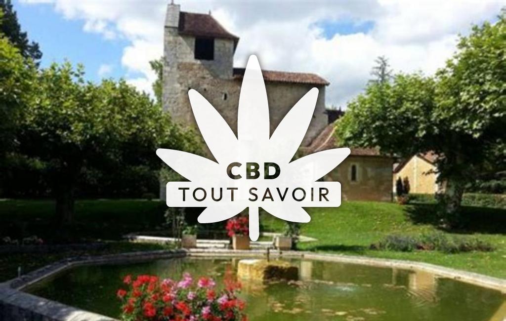 Village à Saint-Hilaire-D'Estissac avec feuille Cannabis CBD