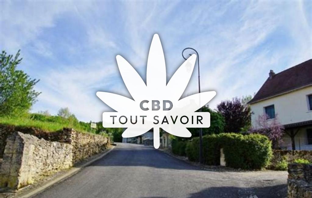 Village à Bayac avec feuille Cannabis CBD