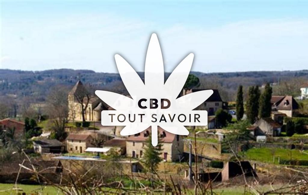 Village à Cales avec feuille Cannabis CBD