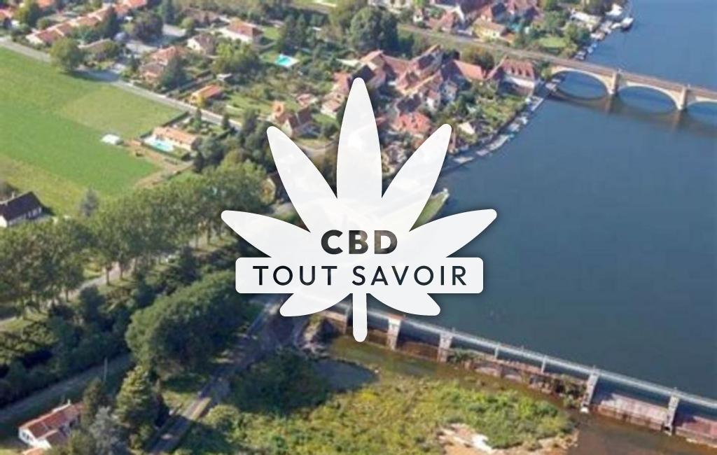 Village à Mauzac-Et-Grand-Castang avec feuille Cannabis CBD