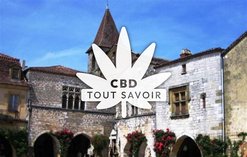 Village à Doissat avec feuille Cannabis CBD
