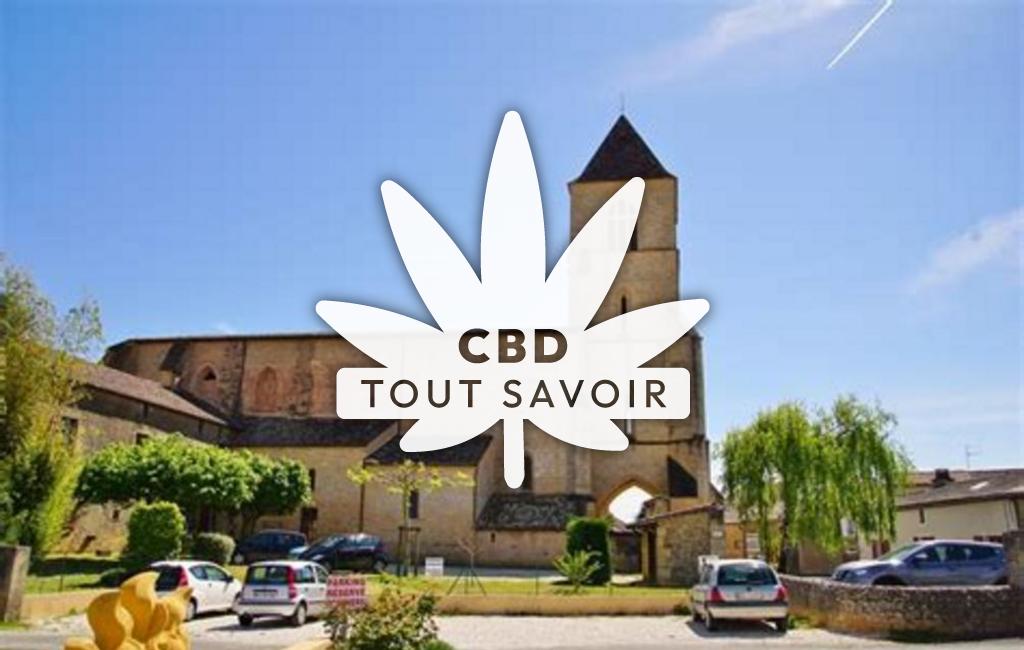 Village à Monplaisant avec feuille Cannabis CBD