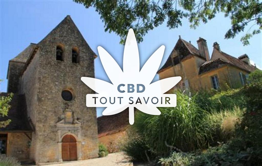 Village à Orliac avec feuille Cannabis CBD