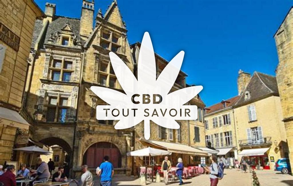 Village à Sagelat avec feuille Cannabis CBD