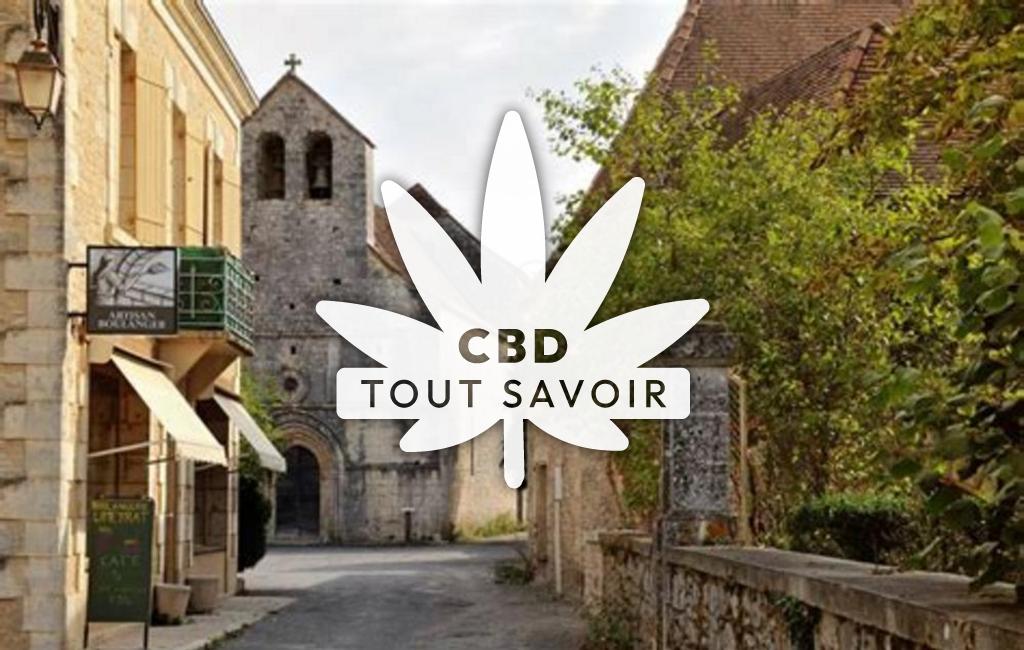 Village à Limeyrat avec feuille Cannabis CBD