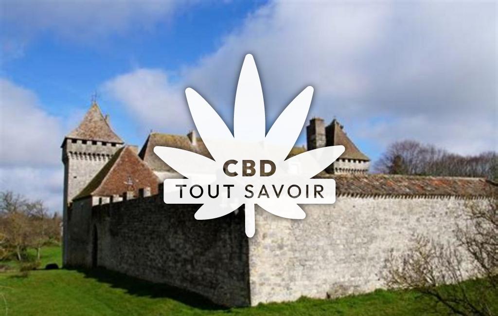 Village à Gageac-Et-Rouillac avec feuille Cannabis CBD