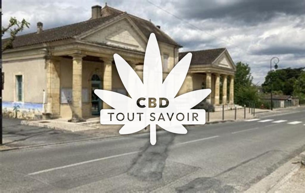 Village à Sigoules-Et-Flaugeac avec feuille Cannabis CBD