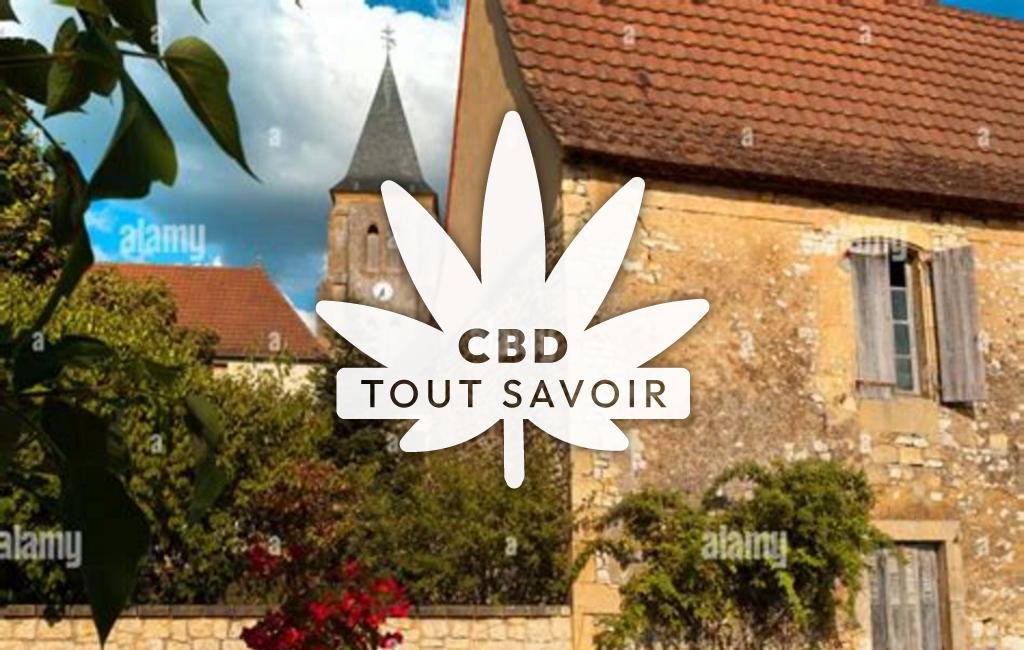 Village à Nabirat avec feuille Cannabis CBD