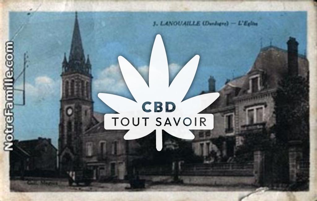 Village à Lanouaille avec feuille Cannabis CBD