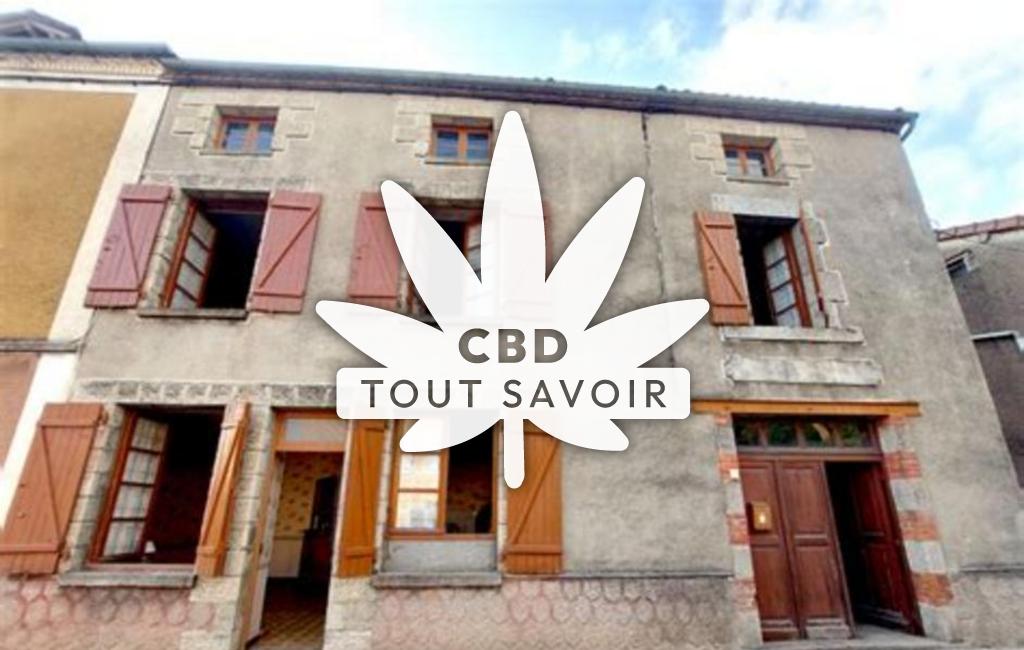 Village à Augignac avec feuille Cannabis CBD
