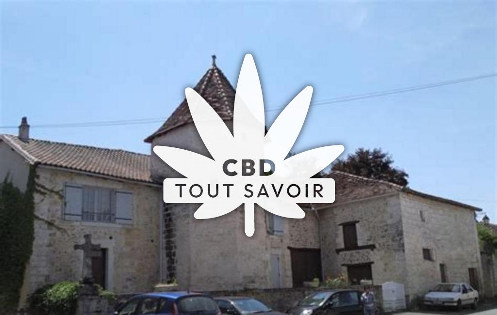 Village à Chapdeuil avec feuille Cannabis CBD