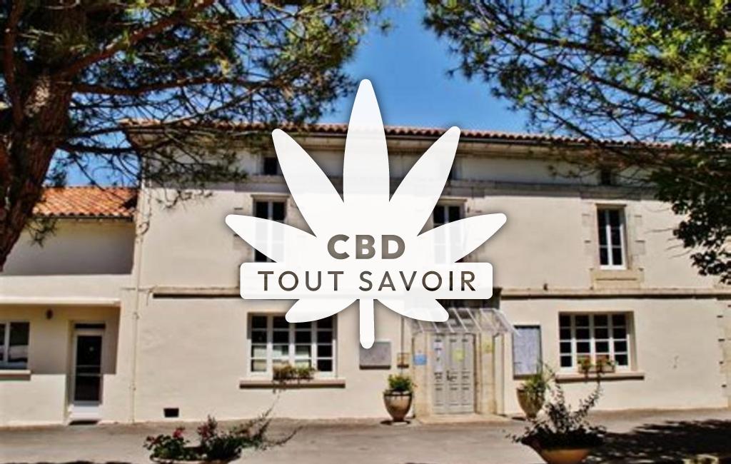 Village à Saint-Martial-Viveyrol avec feuille Cannabis CBD